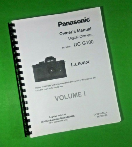 Owners Advanced Manual for Panasonic DC-G100 Camera 510 Pages W/Clear Covers! - Picture 2 of 3