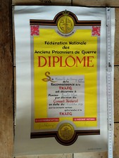 Orden Belgien Urkunde Medaille bronze mit Palme Reconnaissance FNAPG