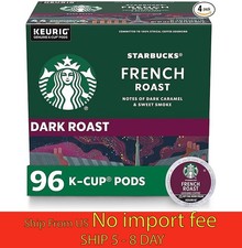 Starbucks K-Cup Coffee Pods, Dark Roast H....French Roas, 96 Keurig Pods a19.5