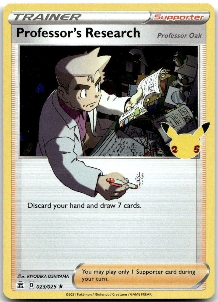 Professor's Research (Professor Oak) Celebrations #23 Holo Pokemon TCG LP