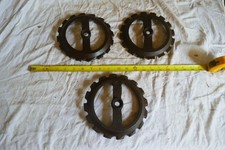 Vintage Lot of 3 Cast Iron Planter Plates John Deere Lot 25-31-E
