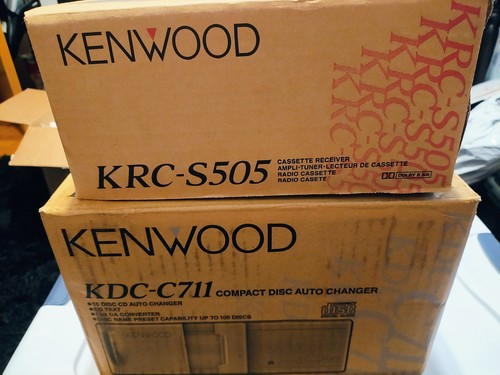 Vintage Kenwood KRC-S505 Cassette Receiver And KDC-c711 Compact Disc Changer Lot