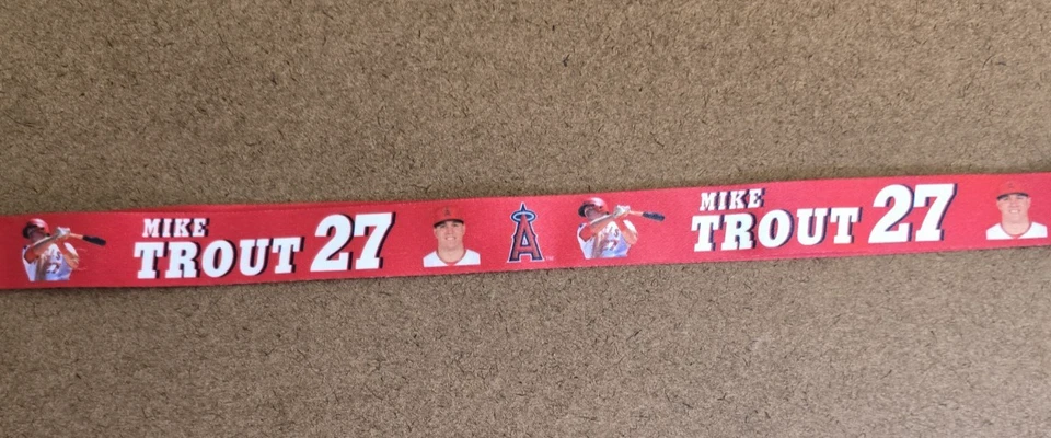 Mike Trout #27 Lanyard Los Angeles Angels LA 1" Wide Keychain Buckle FREE SHIP - Image 3 of 4