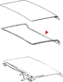 Sello maletero URO Parts 1137500077 para 63-71 Mercedes-Benz 230SL 250SL 280SL Foto 3 de 4