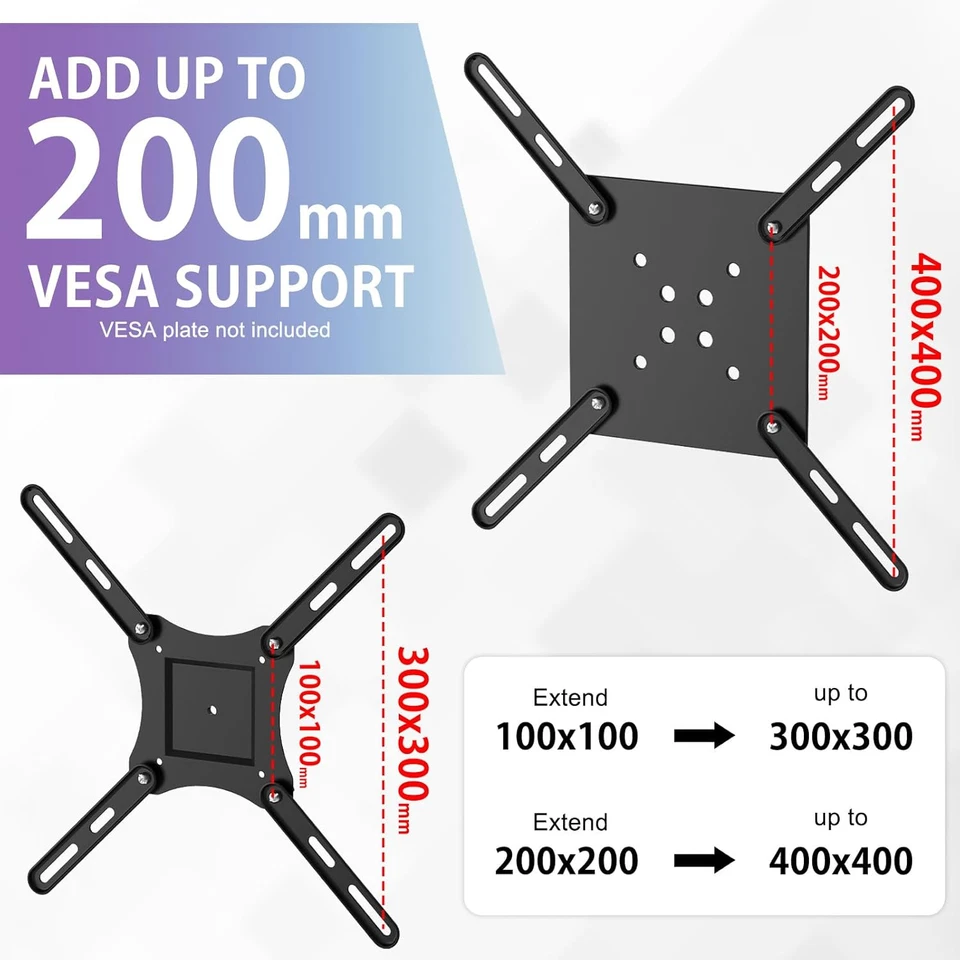 VESA Mount Adapter Kit for Screens 32 to 55 inch LCD LED TV，TV Wall Mount Bracke - Image 4 of 4