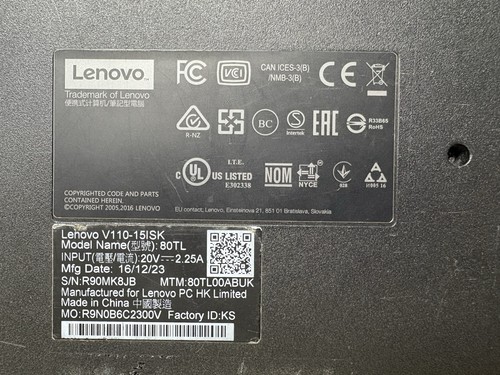 Lenovo Laptop V110-15ISK 80TL Windows 11 15.6" i3-6006U 2.00GHz 240GB 12GB RAM - Afbeelding 21 van 21
