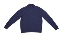 Vineyard Vines Sweater Boys 18 Blue 1/4 Zip Mock Neck Cotton Pullover Knit