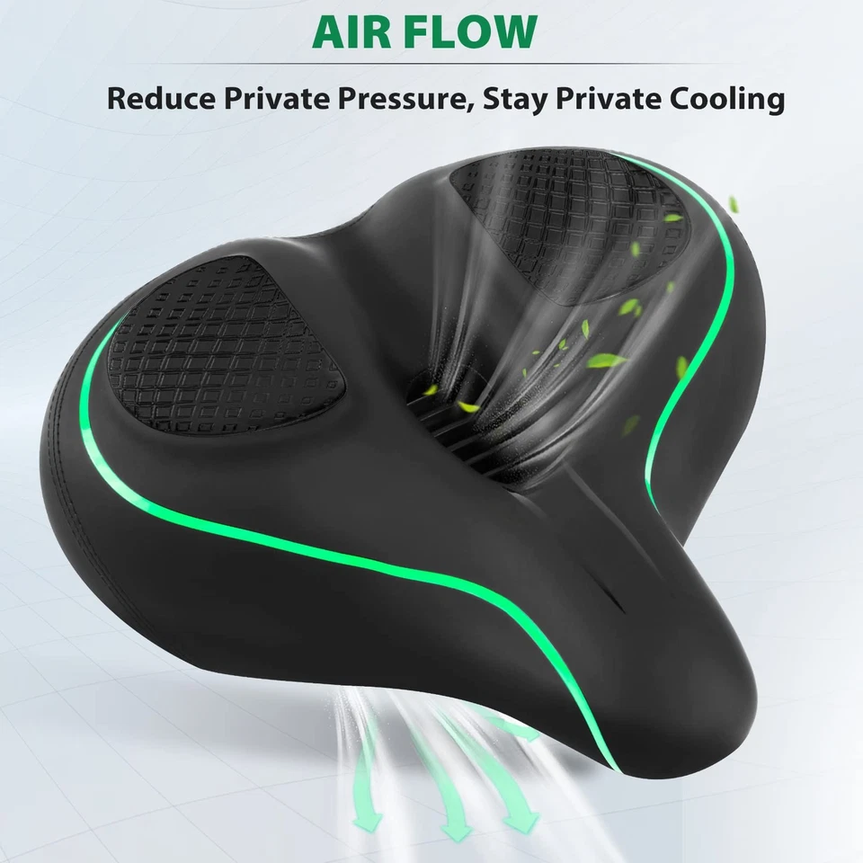 Asiento de bicicleta de gran tamaño compatible con bicicleta/bicicleta Peloton+, confort extra ancho bi... Foto 2 de 4
