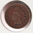 US Rare Old West 1901 Indian Head Penny Coin American Collection Shield Cent USA