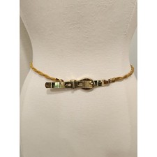 Vintage 70s Twisted Gold Metal Belt size Small