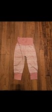 100 Organic Cotton Girls Size 90 4T Pants Casual Comfy Cozy Pink And White