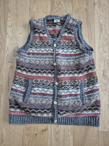 Pachamama Vrouwen 100% Wol Vingerloze Handschoenen - Handgebreide Fairisle Groen Veelkleurig, One Size, Fair Trade
