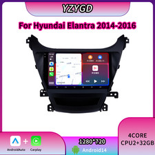 For Hyundai Elantra 2014-2016 Radio Car Multimedia GPS Carplay Stereo Screen BT