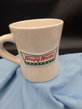Krispy Kreme Doughnuts Vintage Heavy Restaurant Ware Coffee Mug Raised Logo