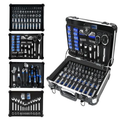 Prostormer Mechanic Tool Set, 240-Pieces Universal Household Auto Black+blue