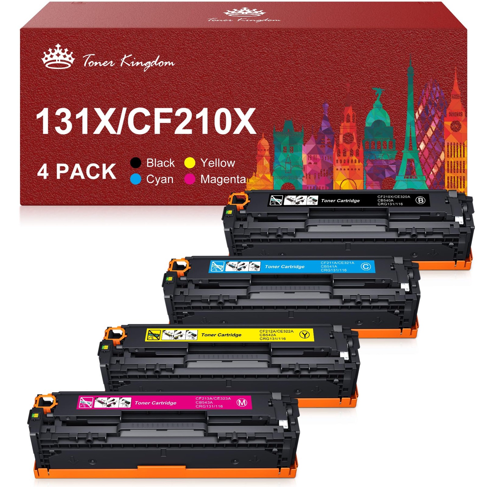 Toner CF210A 131A Compatible HP avec Rendement Fluide pour Textes Nets