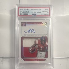 2019 Panini National Treasures A.J. Brown Rookie Patch Auto #105 PSA 10 pop 1 