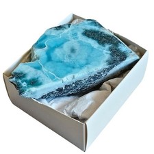 1 pezzo da 4-5 CM , LASTRA LARIMAR MINERALE GREZZO NATURALE PIETRA SANTO DOMINGO