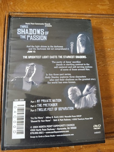 Three Shadows of the Passion (DVD, 2004) + Text:_( Dvd 2008) Andy Stanley Lot - Picture 4 of 8