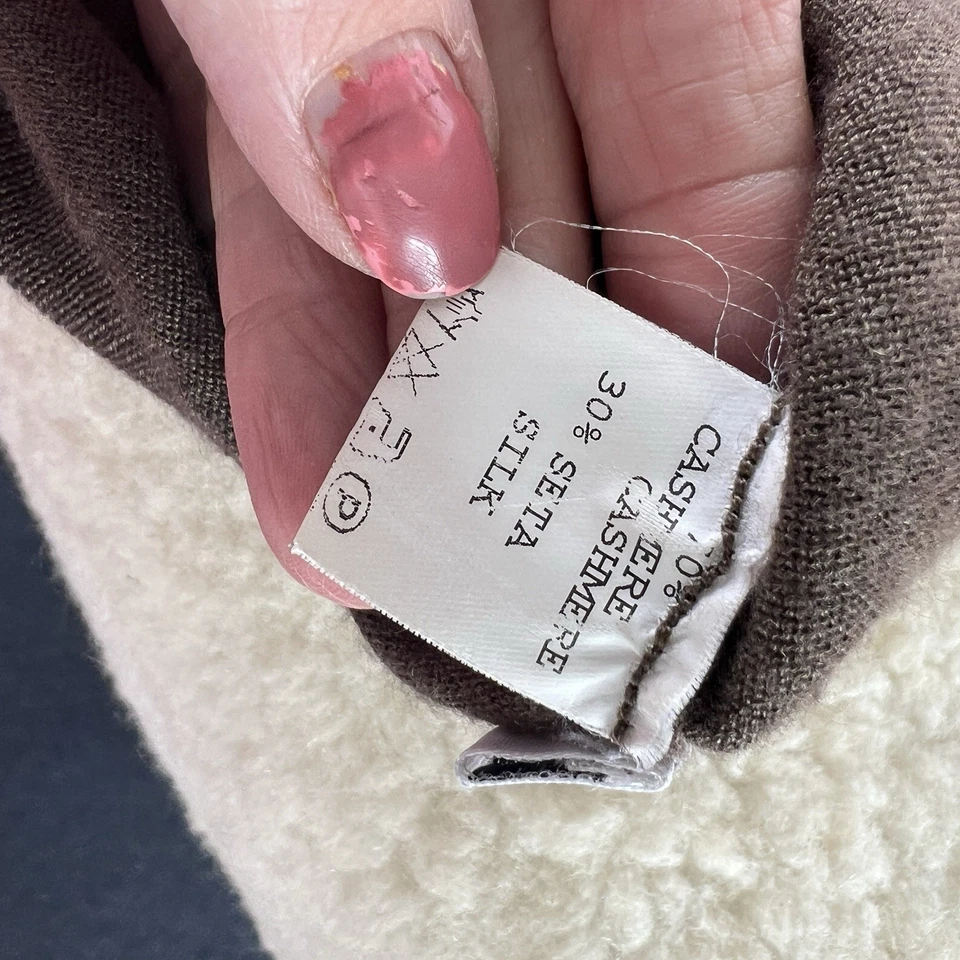 Suéter ZILLI Para Hombre CACHEMIRA/SEDA Talla Grande Defecto Pequeño Agujero Ver Fotos Foto 4 de 4