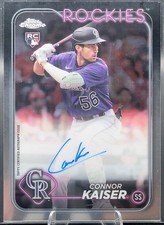 2024 Topps Chrome Connor Kaiser Rookie Auto RA-CK Colorado Rockies RC
