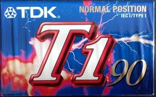 Lot de 8 cassettes audio TDK T1 normal position 90