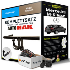 Für MERCEDES M-Klasse Typ W164 Anhängerkupplung abnehmbar +eSatz 13pol uni 05-