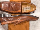 Mezlan Gaeta Men's Size 10.5 M Brown Leather Square Toe Loafers Made in Spain — photo 1