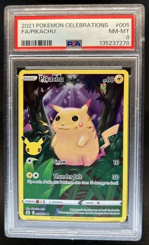 2021 Pokemon SWSH Celebrations Pikachu Holo #005/025 PSA 8