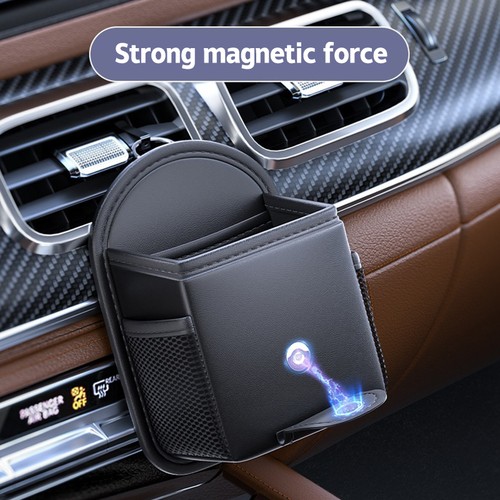 Car Phone Holder Mount Air Vent Hanging Storage Box Car Phone Key Glasses Bag - Picture 8 of 14