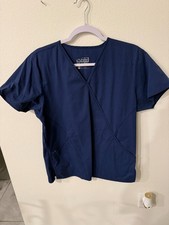 WONDER WINK WONDER WORK SCRUB TOP NAVY M PREOWNED H-19 