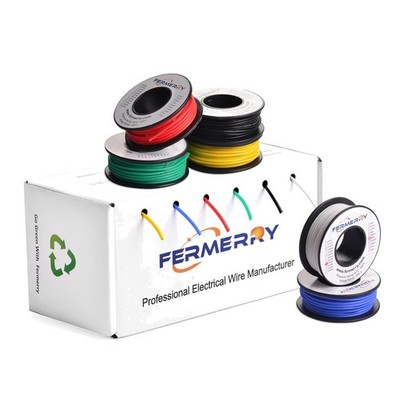 Versatile 22 Gauge Solid Core Wire Kit - 25ft Spools, PVC Insulated, Six Colors
