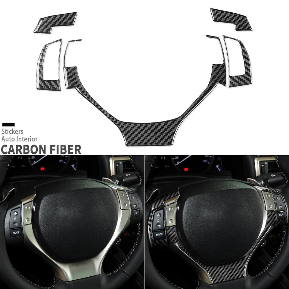 Kits de fibra de carbono real de 25 piezas embellecedor de tablero interior completo para Lexus GS GS350 2012-20 Foto 3 de 4