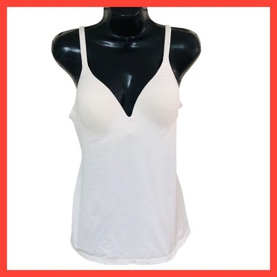 Victoria's Secret Camisole IPEX Tank Top Built-in Bra White Layer Y2K  Women 36C