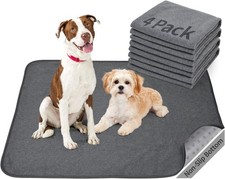 Washable Pee Pads for Dogs, 24x36 4 Pack Reusable Whelping Pads, Absorb Dog M...