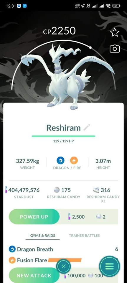Non Shiny Reshiram Background GoTour Black--20k Star.d