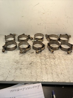 10-New DIXON/VOSS T4375200S STAINLESS STEEL HYDRAULIC HOSE T-BOLT CLAMP 2 