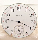 Antique 1913 ELGIN Open Face Pocket Watch Movement - 7 J-16 S ! For Parts !