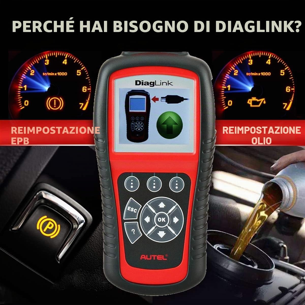 Autel - Diaglink (versione Diy Md802) Diagnosi per Auto Scanner Diagnostico di - Miniatura 12
