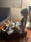 Lladro '79 My Hungry Brood Girl Feeding Ducks #5074 Retired NO BOX EXCELLENT Con — photo 2