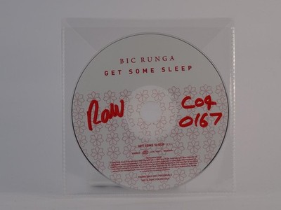 BIC RUNGA GET SOME SLEEP (Y1) 1 Track Promo CD Single including Plastic Sleeve 