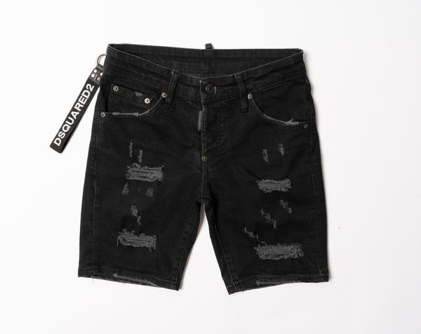 Men Dsquared² Shorts Black Denim 30 / S / 44