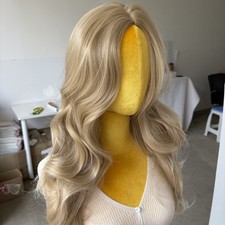 Cosplay Party Wig Long Wavy Blonde Natural Synthetic Hair Heat Resistant