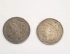 MORGAN SILVER DOLLAR COINS, 1921 KEY DATE, LOT of 2