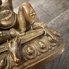 18th Century Antique Chinese Tibetan Bronze Mahasiddha Virupa Yoga Statue 5” — photo 7