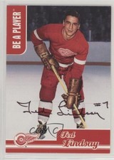1999-00 ITG Be A Player Memorabilia Retail Auto Ted Lindsay #R-12 Auto HOF 7ez