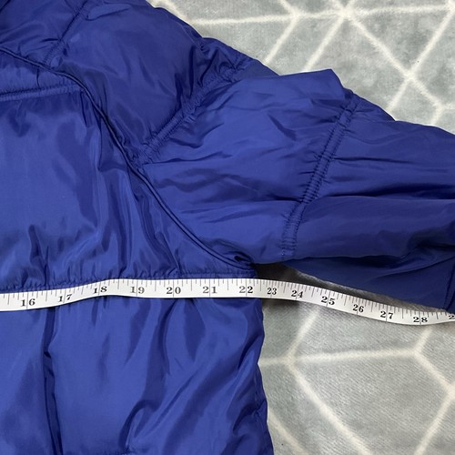 Kenneth Cole Hooded Puffer Jacket Long Women’s Large Royal Blue - Picture 3 of 8
