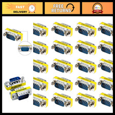9 Pin RS-232 DB9 Male/Female Serial Cable Gender Changer Coupler Adapter 20 Pack