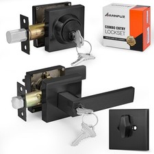 Keyed Alike Combo Set Entry Door Lever Lock Set with Same Keys  Single Cylin...
