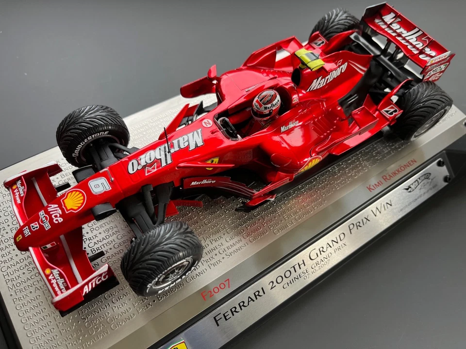 KIMI RAIKKONEN F 2007 FERRARI 200 WINS 1/18 CHINA SHANGHAI GP WORLD CHAMPION NEW - Image 2 of 4